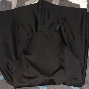 Backless black dress